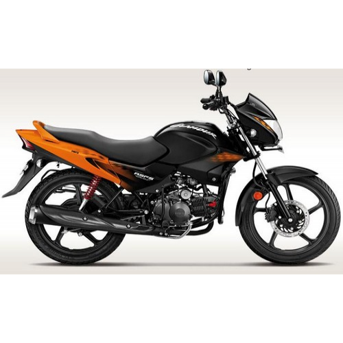 Hero Glamour 125 Colour Black With Vibrant Orange