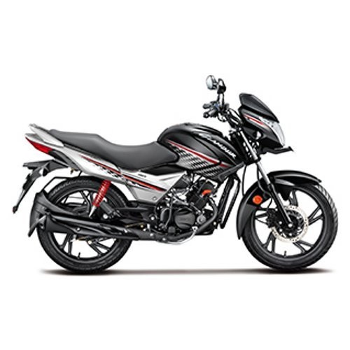 Hero Glamour Ismart Black With Tornado Grey Metallic