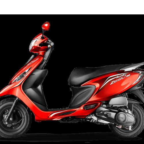 Tvs Scooty Zest Color Red