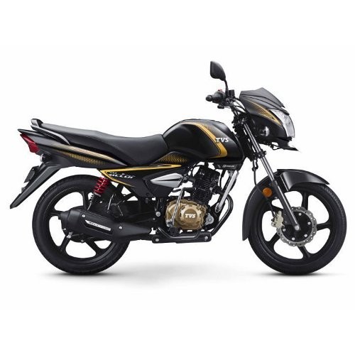 Tvs Victor Gloss Black With Yellow Graphics Color