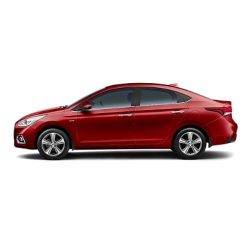 Hyundai Verna 2017 Fiery Red Color