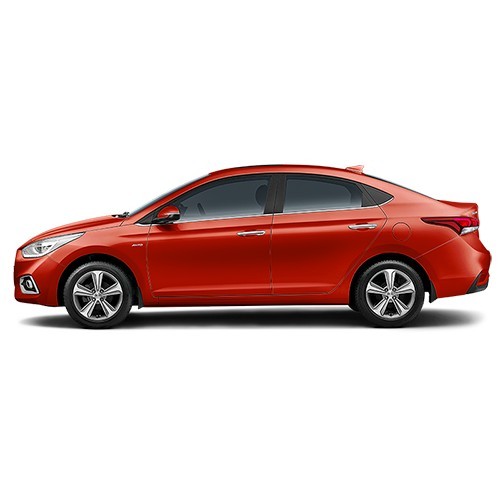 Hyundai Verna 2017 Flame Orange Color